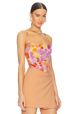 MORE TO COME Kyra Strapless Top in Pink