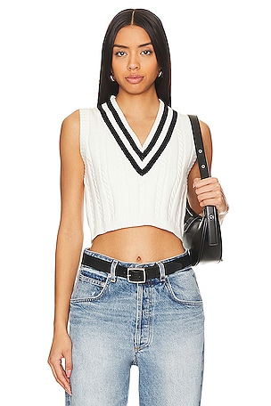 Jade Varsity Cropped Vest MORE TO COME