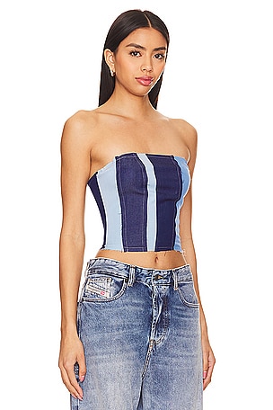 MORE TO COME Vitta Corset Top in Blue