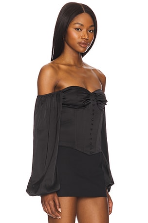 MORE TO COME Gabriella Corset Top in Black