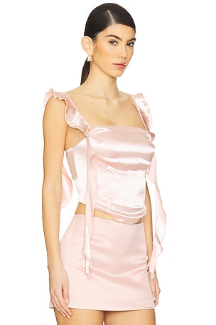 MORE TO COME Olivia Corset Top in Blush