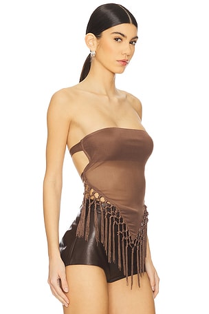 MORE TO COME Shion Top in Brown