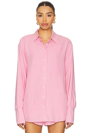 MORE TO COME Shirlie Button Down Top in Pink