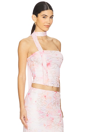 MORE TO COME Nina Strapless Top in Pink