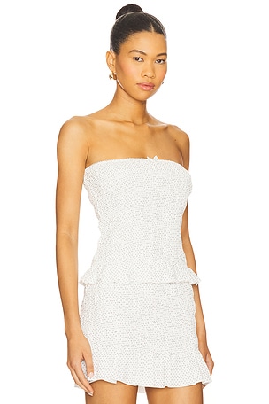 MORE TO COME Rani Tube Top in White
