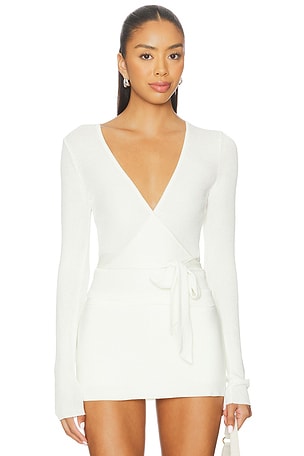 MORE TO COME Calico Knit Top en Crème