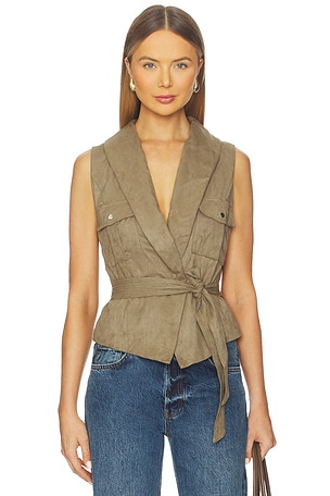 Aaliyah Faux Suede Vest MORE TO COME