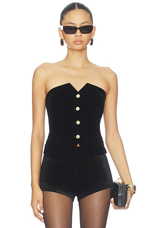 Twila Velvet Strapless Top MORE TO COME