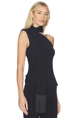 MORE TO COME Aelin Scarf Top in Black