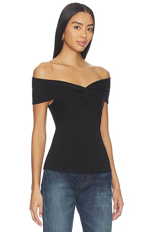 MORE TO COME Rorie Off Shoulder Top in Black