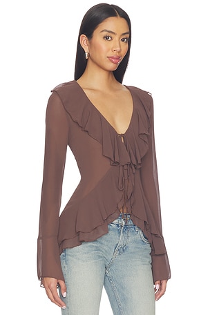 MORE TO COME Alisia Top in Brown