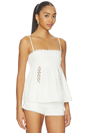 MORE TO COME Gwen Babydoll Top in White. Size XXS. Also