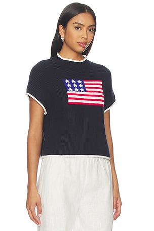 MORE TO COME Conley Knit Top in Navy. Size L. Also