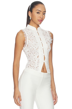 MORE TO COME Kally Lace Top in Ivory