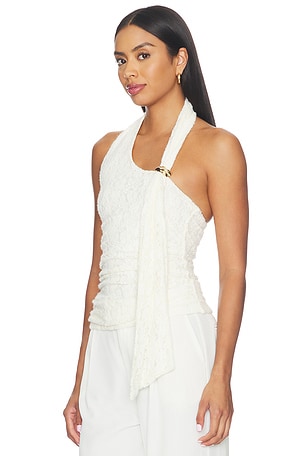 MORE TO COME Cade Halter Top in Ivory