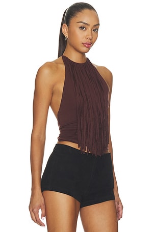MORE TO COME Leigh Frenge Halter Top en Marron