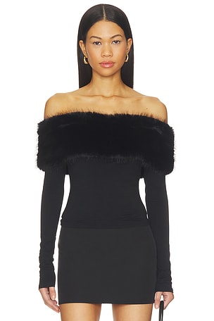 Evie Faux Fur Top MORE TO COME