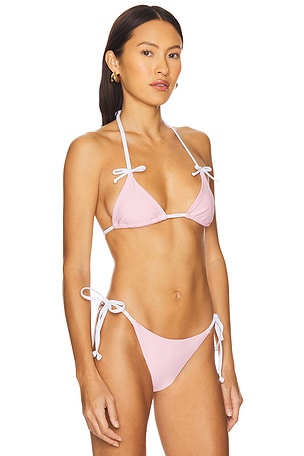 MORE TO COME Fiorella Bikini Top in Pink