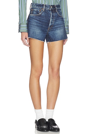 Moussy Vintage Savoy Shorts in Blue