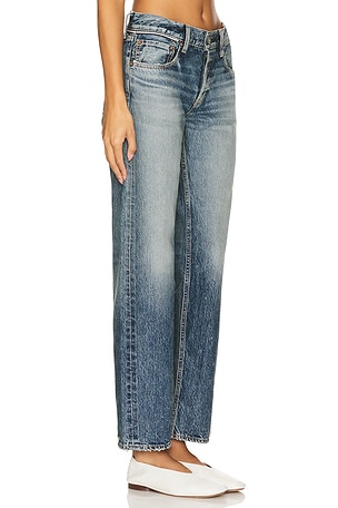 Moussy Vintage Trigg Straight in Denim-Dark