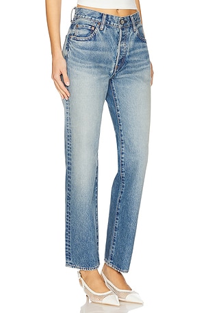 Moussy Vintage Parkchester Straight Jeans in Blue