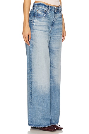 Moussy Vintage Lowell Super Wide Pants in Blue