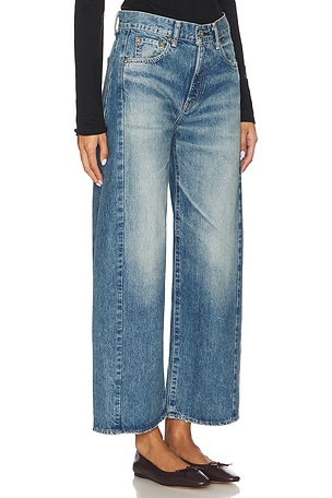 Moussy Vintage Bayard Side Line Cocoon Jeans in Blue