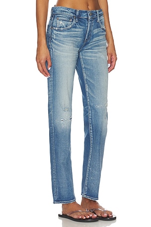 Moussy Vintage Bridgeville Slim Straight Jeans in Denim-Medium