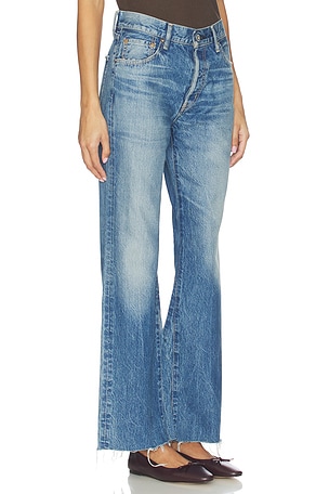 Moussy Vintage Atlantis Remake Flare Jeans in Blue