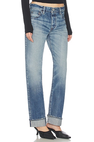 Moussy Vintage Deltona Straight Jeans in Blue