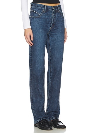 Moussy Vintage Lara Western Straight Leg Jeans in Blue