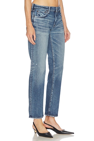 Moussy Vintage Mallard Slim Straight Jeans in Blue