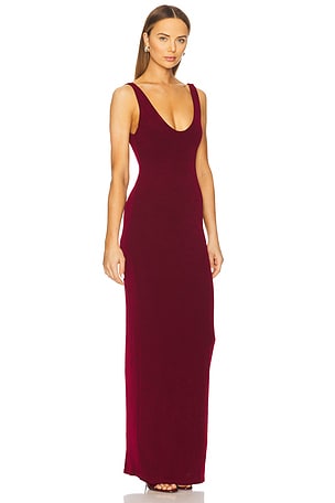 Mirror Palais Yasmeen Supermodel Gown in Burgundy
