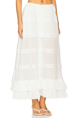 Mirror Palais Mirage Bustle Skirt in Ivory in Ivory