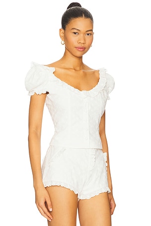 Mirror Palais Love Letter Eyelet Top