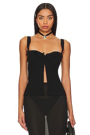 Black corset top with straps
