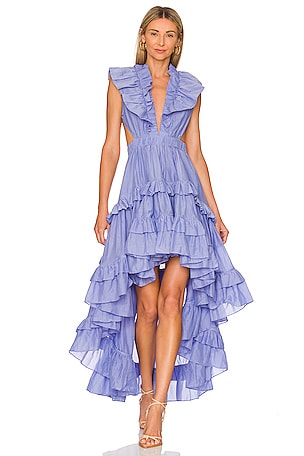 Magali Pascal Botanic Dress in Iris Blue | REVOLVE