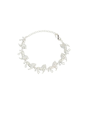 MAPLE Stampede Bracelet (Adjustable Size) in Metallic Silver