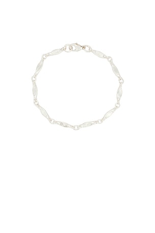 MAPLE Sunburst Bracelet in Metallic Silver. Size S. Also