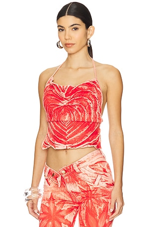 Masha Popova Love Heart Bandana Top in Red