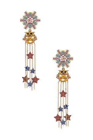 Murcielago Entre Estrellas Rosadas Earrings Mercedes Salazar