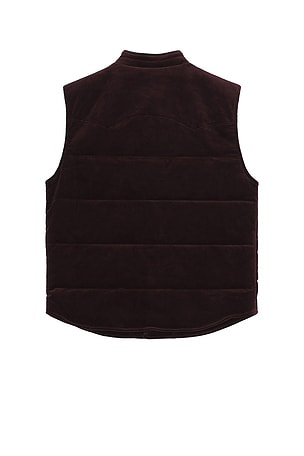 Monfrere Wayne Needle Cord Vest in Purple
