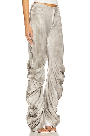MARRKNULL Pleated Lounge Pants in Light Grey