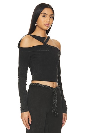 MARRKNULL Off Shoulder Top in Black