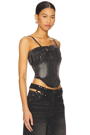 MARRKNULL Crossing Tank Top in Black