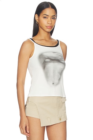トップス MELT THE LADY logo cross camisole white Women's White Camisole Tops: Lace, Straps, & More | REVOLVE
