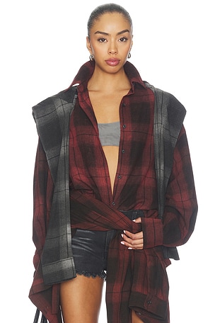 Messy Two-piece Plaid Shirt MARRKNULL