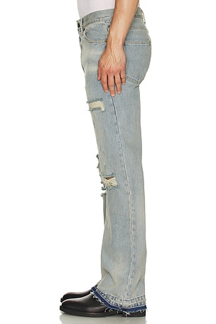 Midnight Rodeo Distressed Denim Jeans in Blue. Size 34. Also