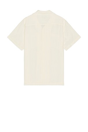 Midnight Rodeo Striped Camp Collar Shirt in Cream. Size S. Also