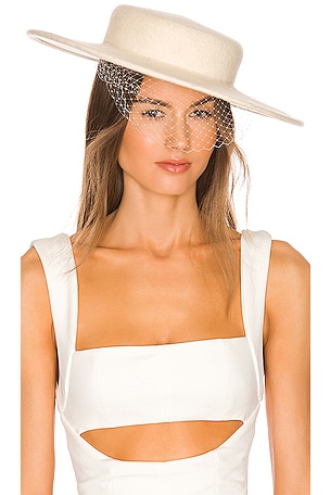 Boater Hat With Veil Hat Monrowe